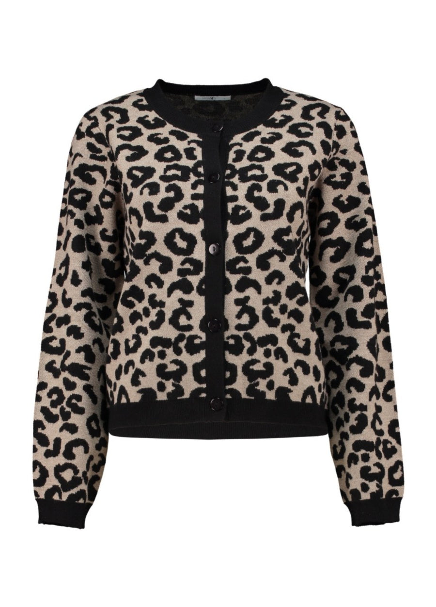 HAILY'S Strickjacke 'Alea' – Beige Leo