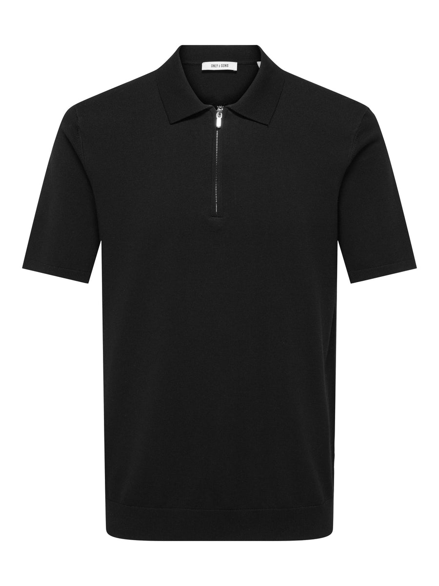 ONLY & SONS Pullover 'Onswyler Kurzarm Zip Polo'