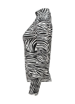 HAILY'S Langarmshirt 'Kimmy' – Schwarz Zebra