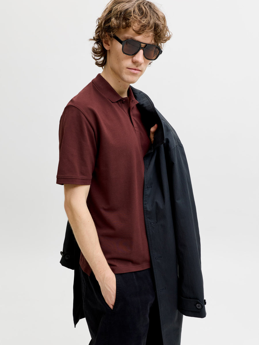 JACK & JONES Pullover 'Basic Polo Kurzarm'