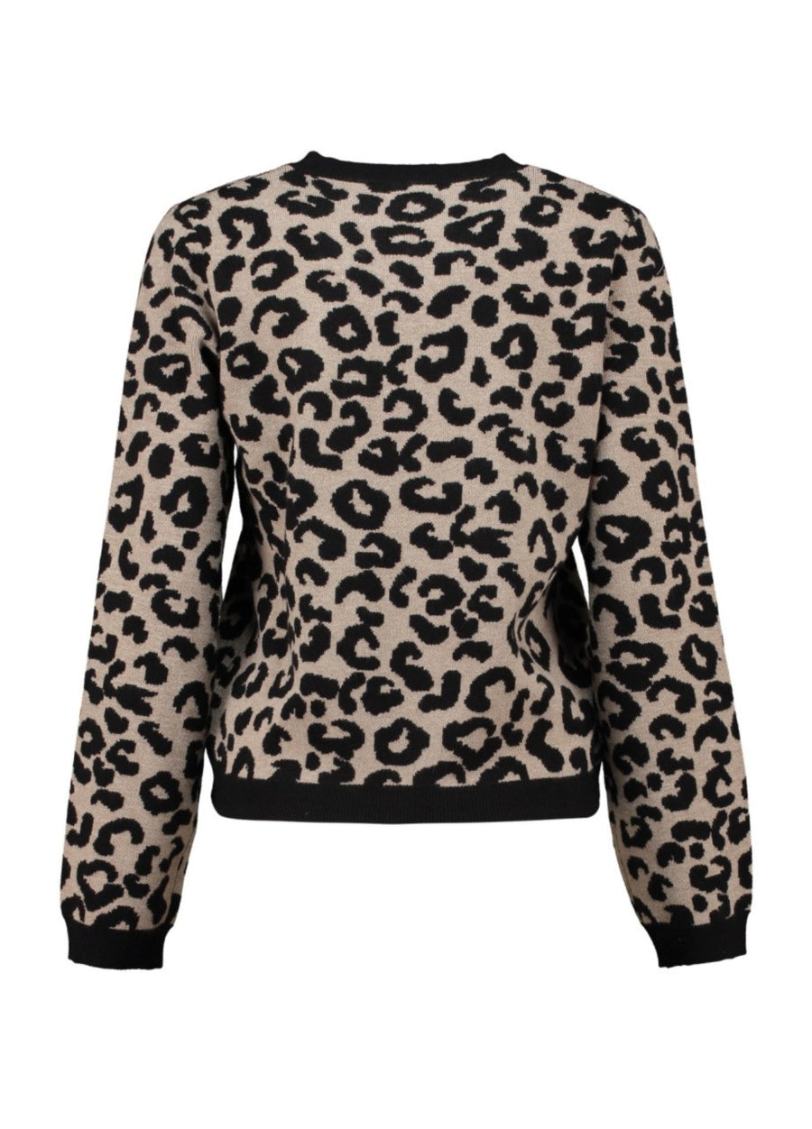 HAILY'S Strickjacke 'Alea' – Beige Leo