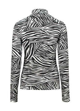 HAILY'S Langarmshirt 'Kimmy' – Schwarz Zebra