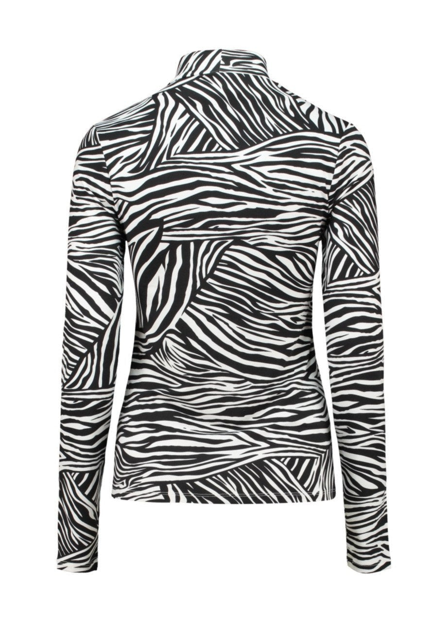 HAILY'S Langarmshirt 'Kimmy' – Schwarz Zebra
